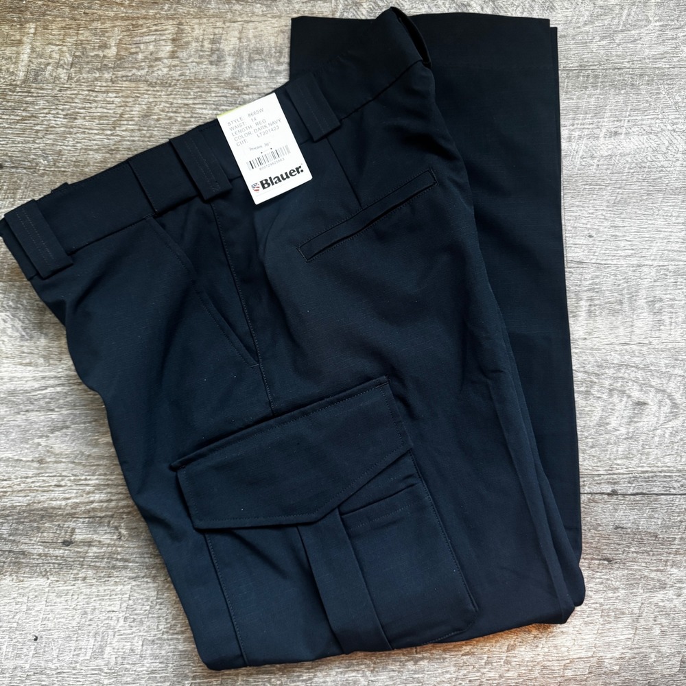 Blauer 8665W Tactical Cargo Pants Size 14 Regular Dark Navy Blue Uniform NEW
